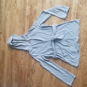 (L) Roots Wrap Style Long Hooded Cardigan ❤ Cozy ❤ Cotton Blend